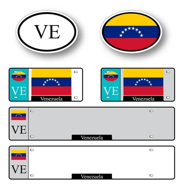 Venezuela auto set — Stock Vector