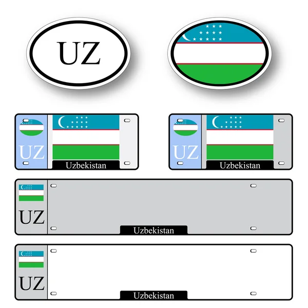 Üzbegisztán automatikus beállítása — Stock Vector