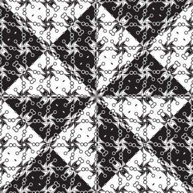 Siyah ve Beyaz Daireler Deseni