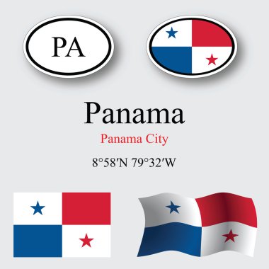 Panama Icons set