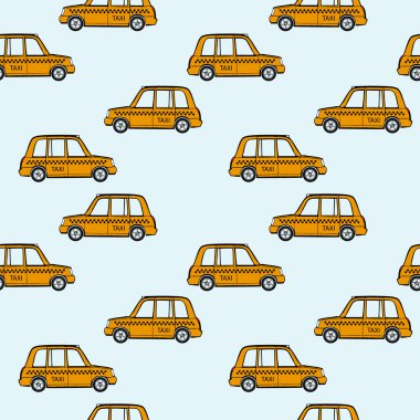 Taksi araba desen