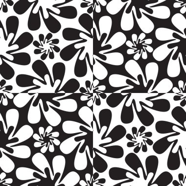 soyut çiçek deseni