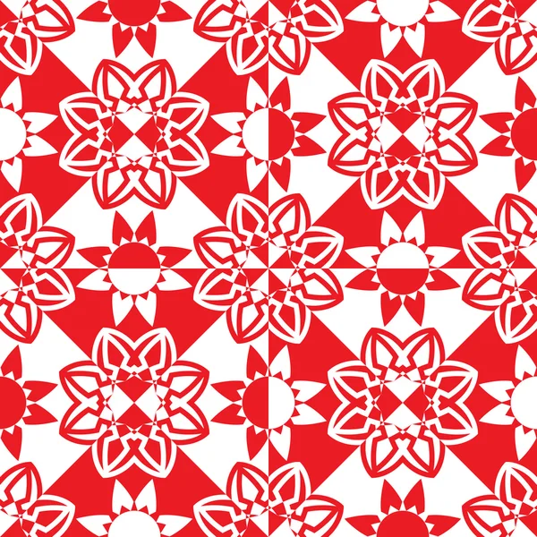 Red white flowers pattern — Stockfoto