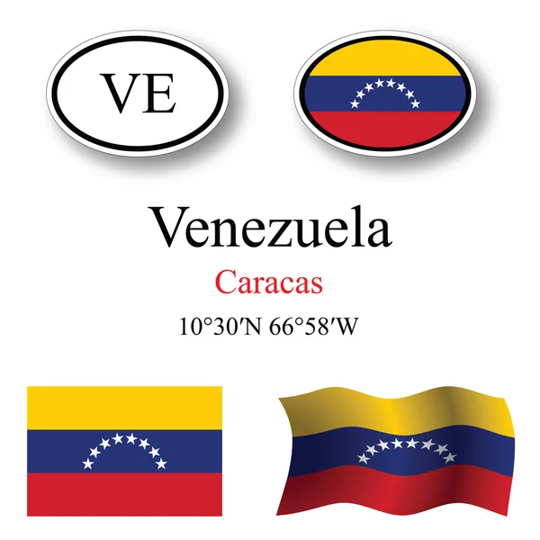 Venezuela icons set — Stock Photo, Image