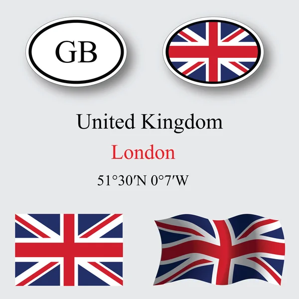 United kingdom icons set — Stock Photo, Image