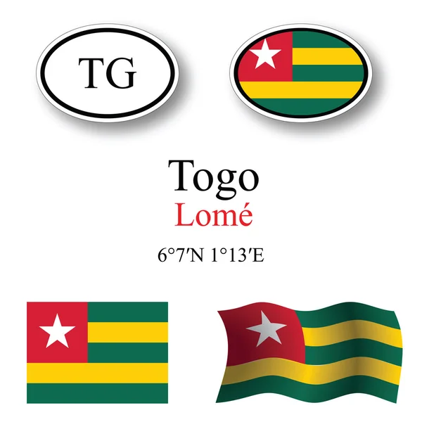 Togo icons set — Stock Photo, Image