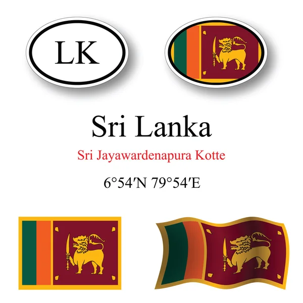Sri lanka icons set — Stock Photo, Image