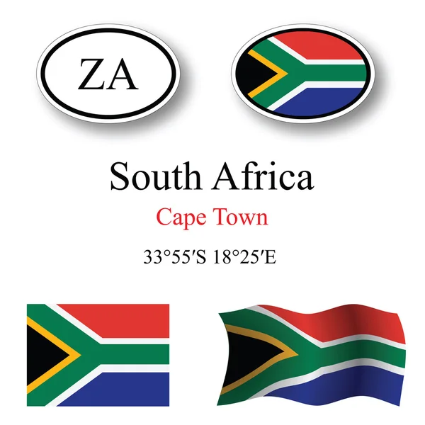Sudafrica set icone — Foto Stock
