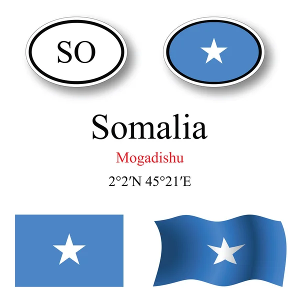 Somalia icons set — 图库照片