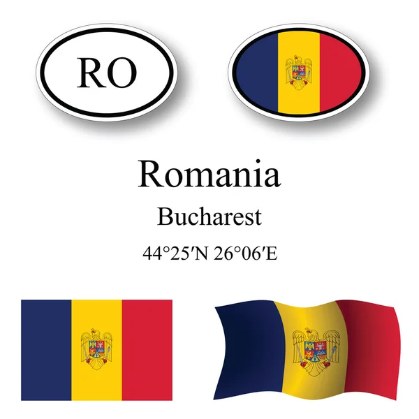 Conjunto de ícones romania — Fotografia de Stock