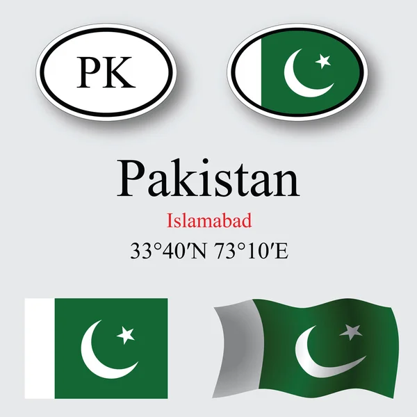 Pakistan icons set — Stock Photo, Image