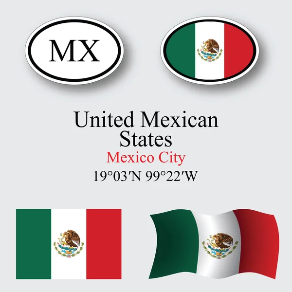 メキシコのアイコンを設定 — ストック写真