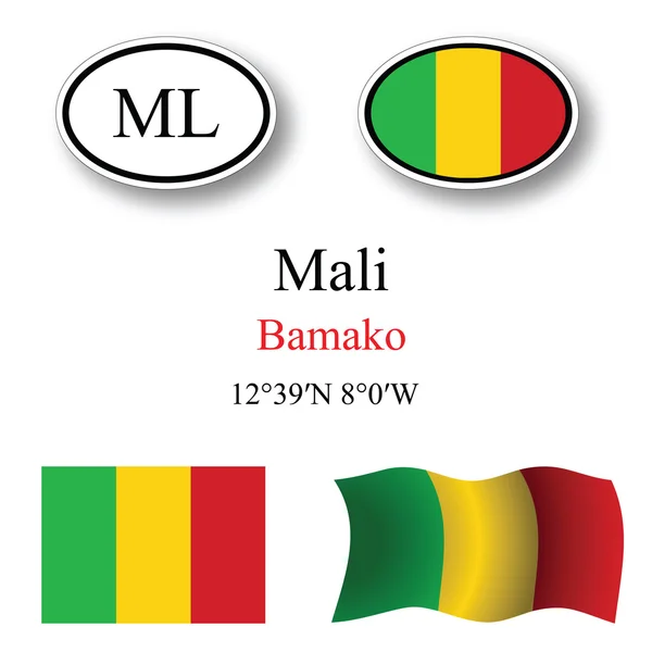 Mali icons set — Stock Photo, Image