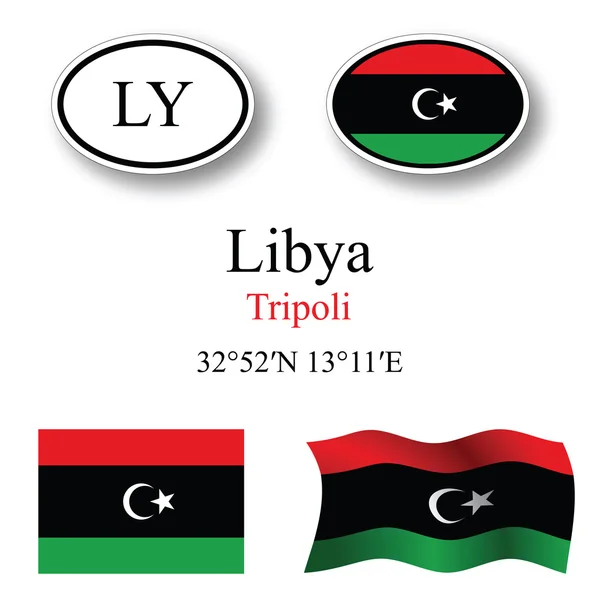 Conjunto de ícones da Líbia — Fotografia de Stock