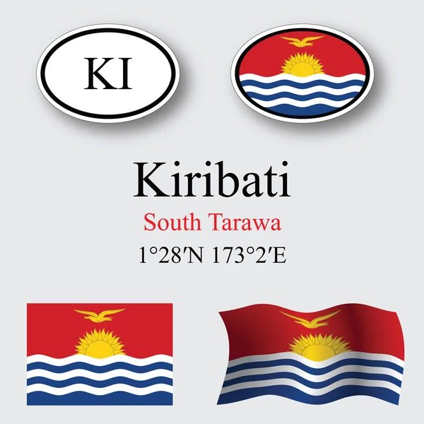 Kiribati icons set — Stock Photo, Image