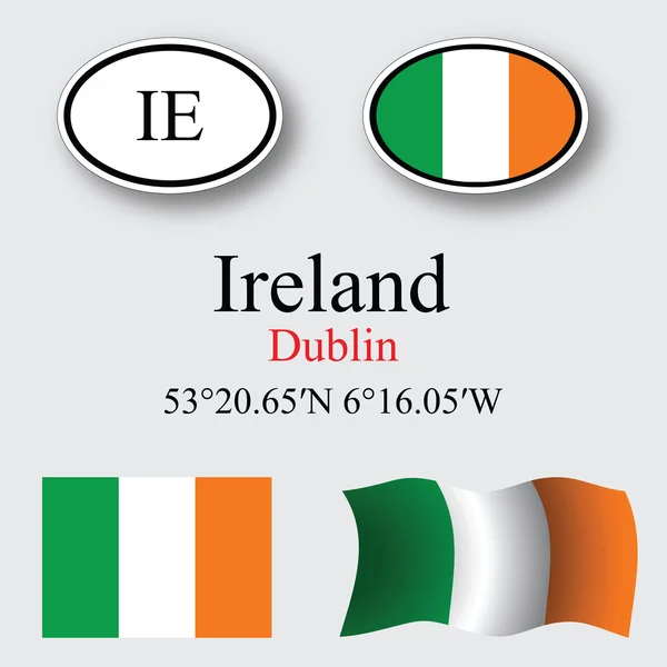 Zestaw ikon Irlandia — Zdjęcie stockowe