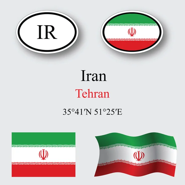 Iran icons set — Stock Photo, Image