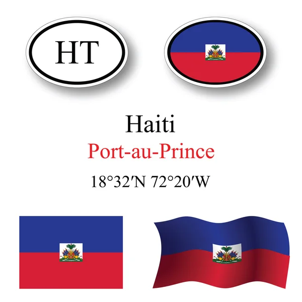 Haiti icons set — Stock Photo, Image