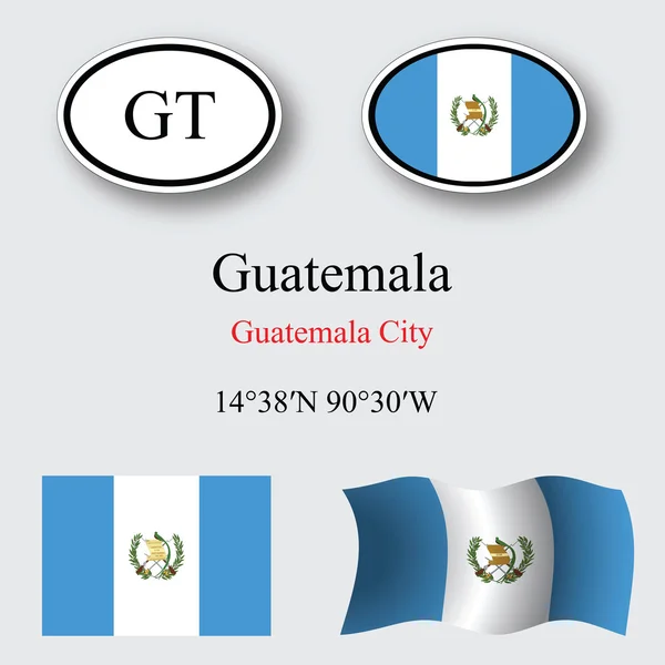 Guatemaltekische Symbole gesetzt — Stockfoto