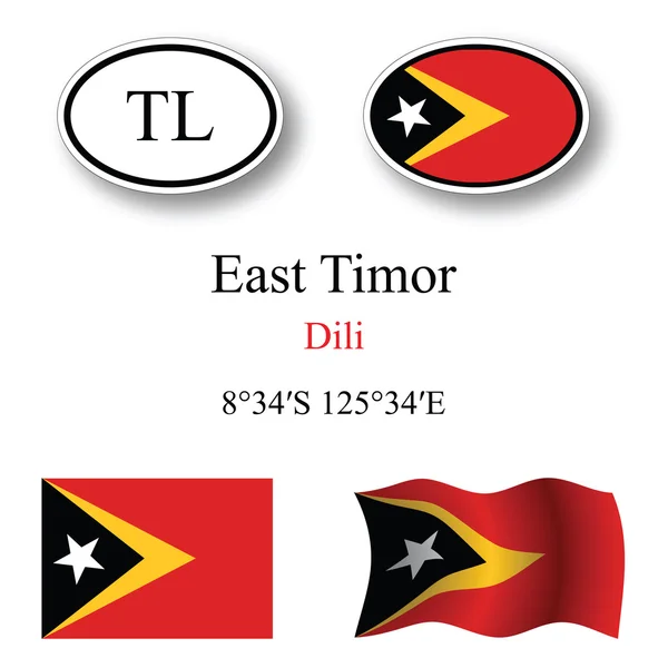 East timor icons set — Stock Photo, Image