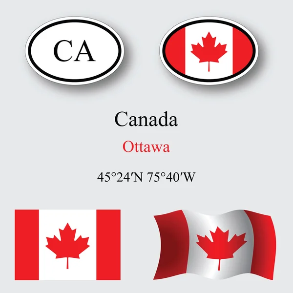 Canada icons set — Stock Photo, Image