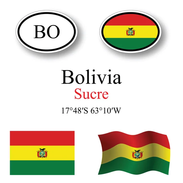 Bolivia icons set — Stock Photo, Image