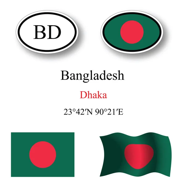 Bangladesh icons set — Stock Photo, Image