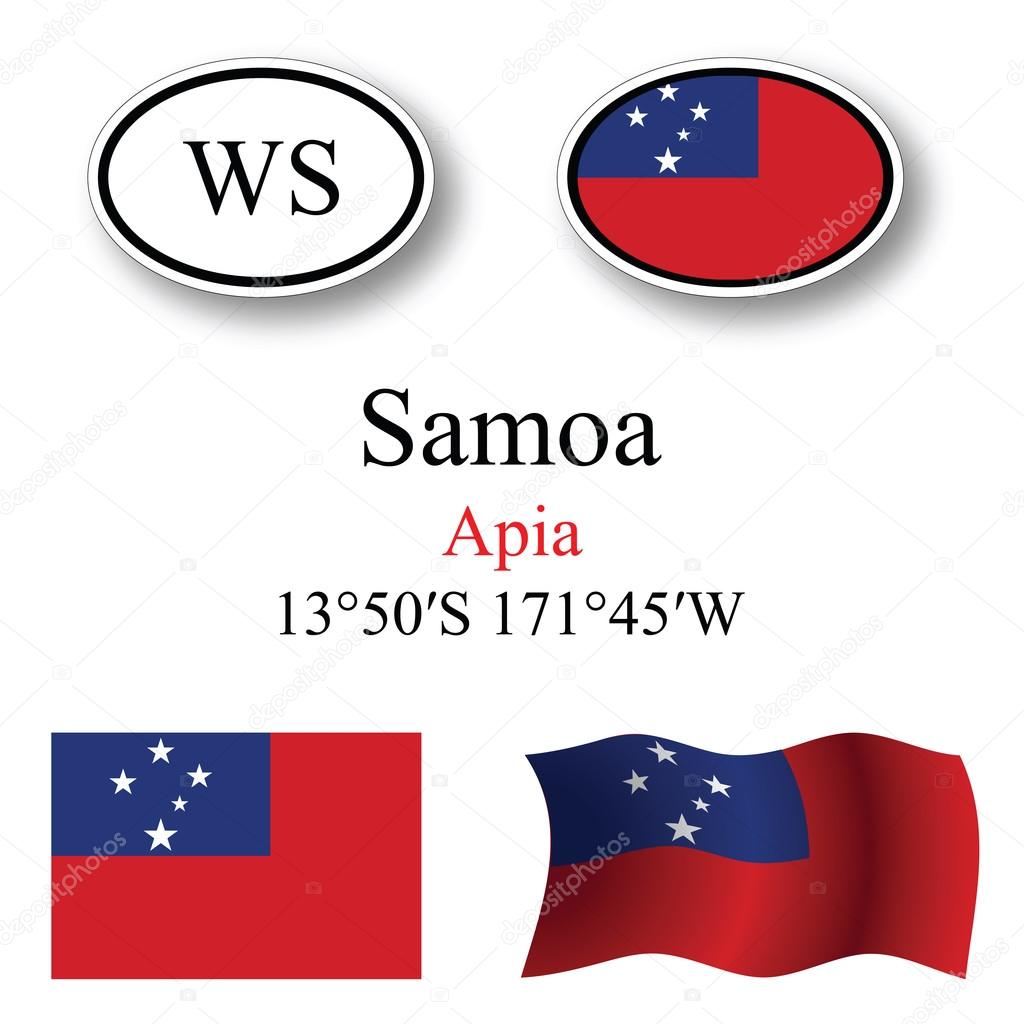 samoa icons set