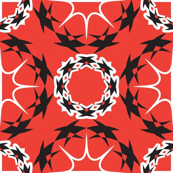 Elegante motivo ondulato rosso e nero — Vettoriale Stock