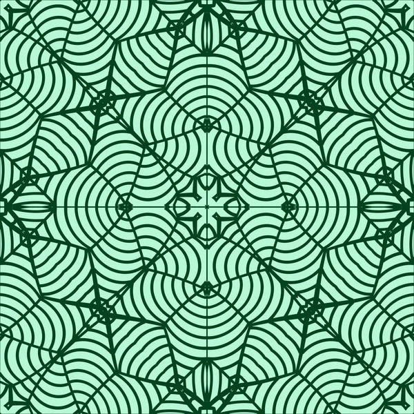 无缝绿色波浪纹理 — 图库矢量图片