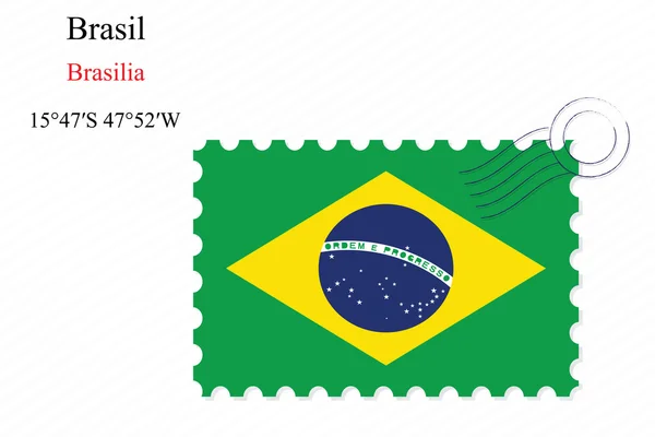 Brasil stämpel design — Stock vektor