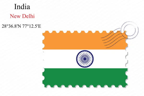 India stamp design — Stock Vector