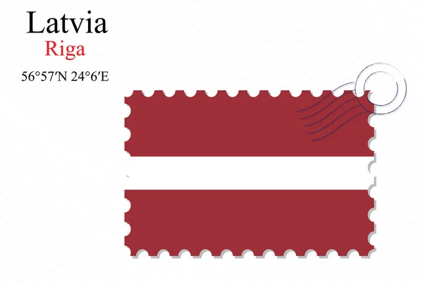 Timbre latvia design — Image vectorielle