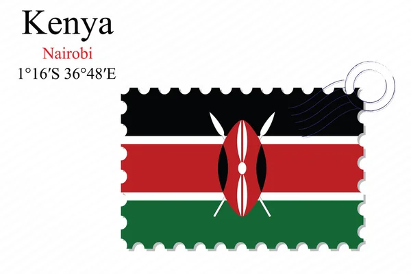 Kenya stamp design — Stock Vector