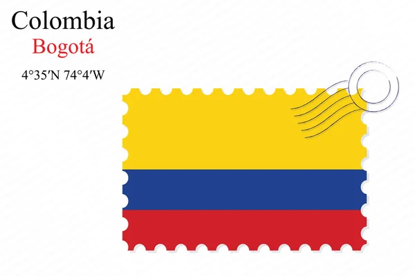 Colombia stamp design — Stock Vector