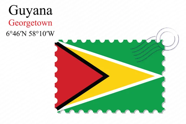 Guyana stamp design — Stock Vector