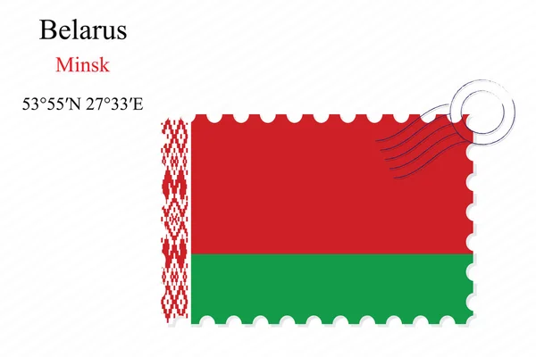 Belarus stamp design — Stock Vector