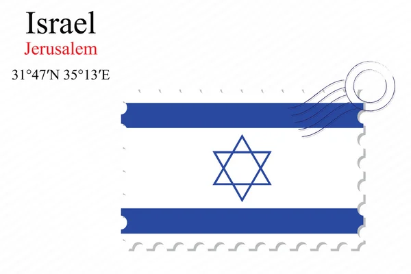 Israel stamp design — Stock Vector