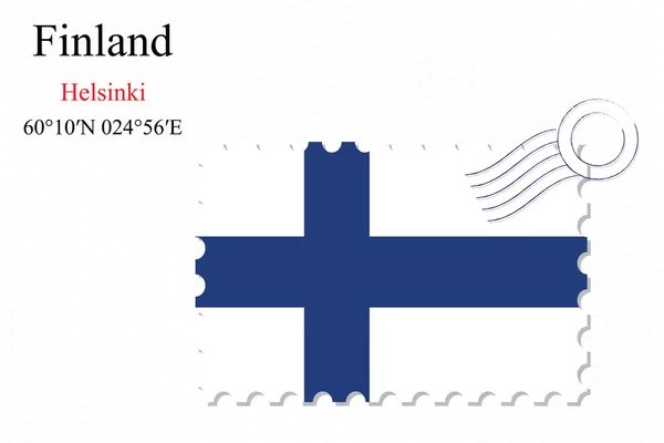 Design finnischer Briefmarken — Stockvektor
