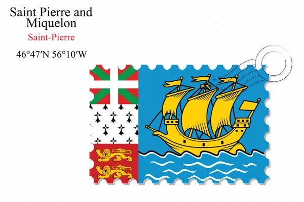 Saint pierre en miquelon stempel ontwerp — Stockvector