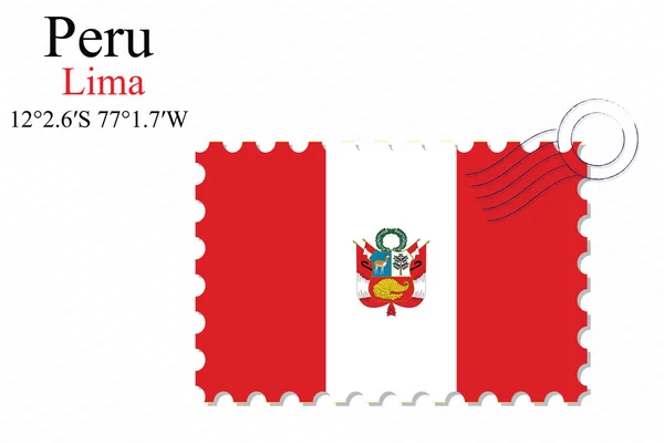 Peru stamp design — Stock Vector