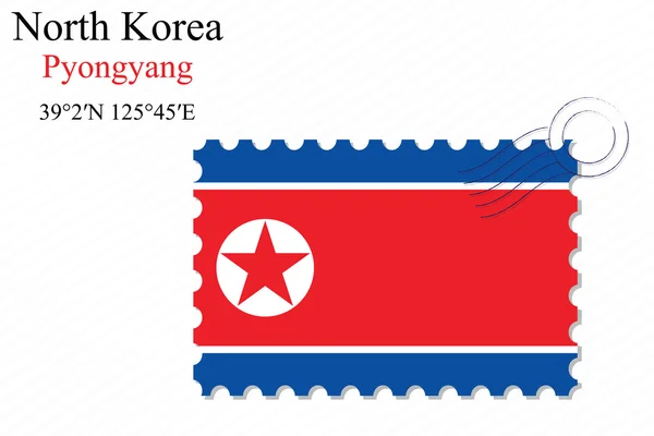 Nordkorea stämpel design — Stock vektor