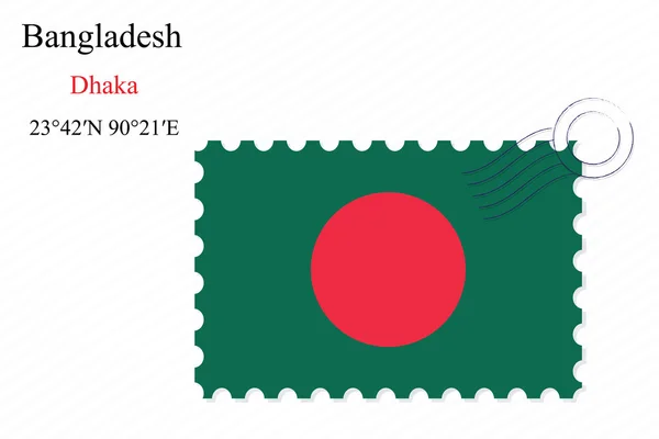Bangladesh stamp design — Stock Vector