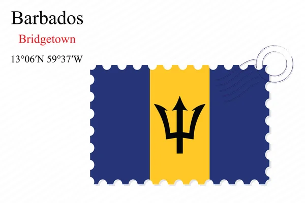 Barbados stamp design — Stock Vector