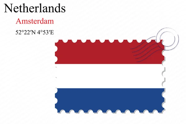 Diseño de sello de Países Bajos — Archivo Imágenes Vectoriales