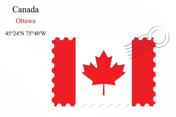 Timbre du Canada design — Image vectorielle
