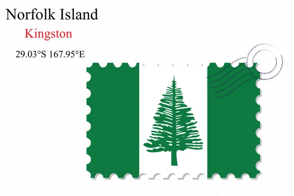 Norfolk island Briefmarkendesign — Stockvektor