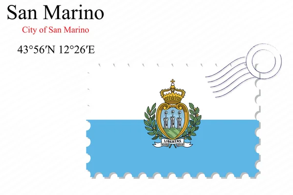 Diseño de sello de san marino — Vector de stock