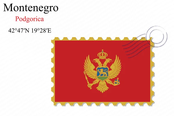 Timbre montenegro design — Image vectorielle