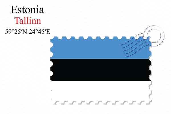 Estonia timbre design — Image vectorielle